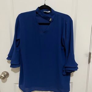Blue full sleep tops for women